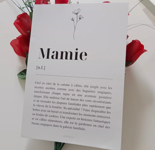 Affiche définition "Mamie"